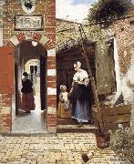 Pieter de Hooch The Courtyard of a House in Delft painting
